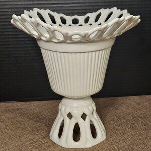 Large Stunning Fostoria Arlington Pattern Milk Glass 1950s Compote